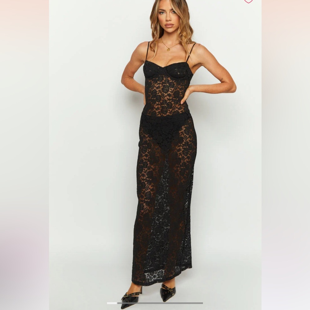 Kama Black Lace Maxi Dress